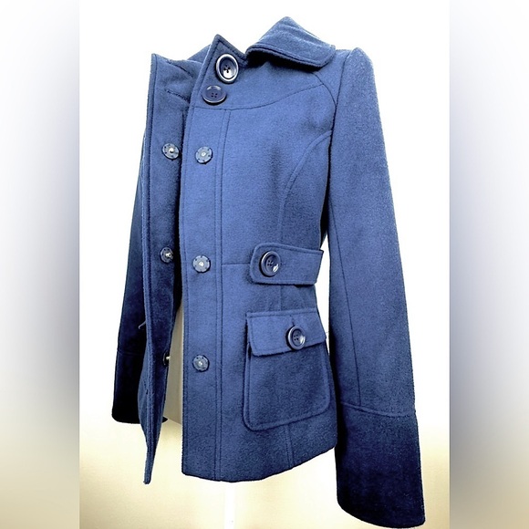 Navy Blue Peacoat Jacket Women’s SZ Small Jack by BB Dakota - Picture 4 of 7